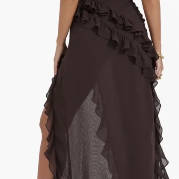 HOUSE OF CB Ariela Ruffle Side Slit Gown - Picture 5 of 5